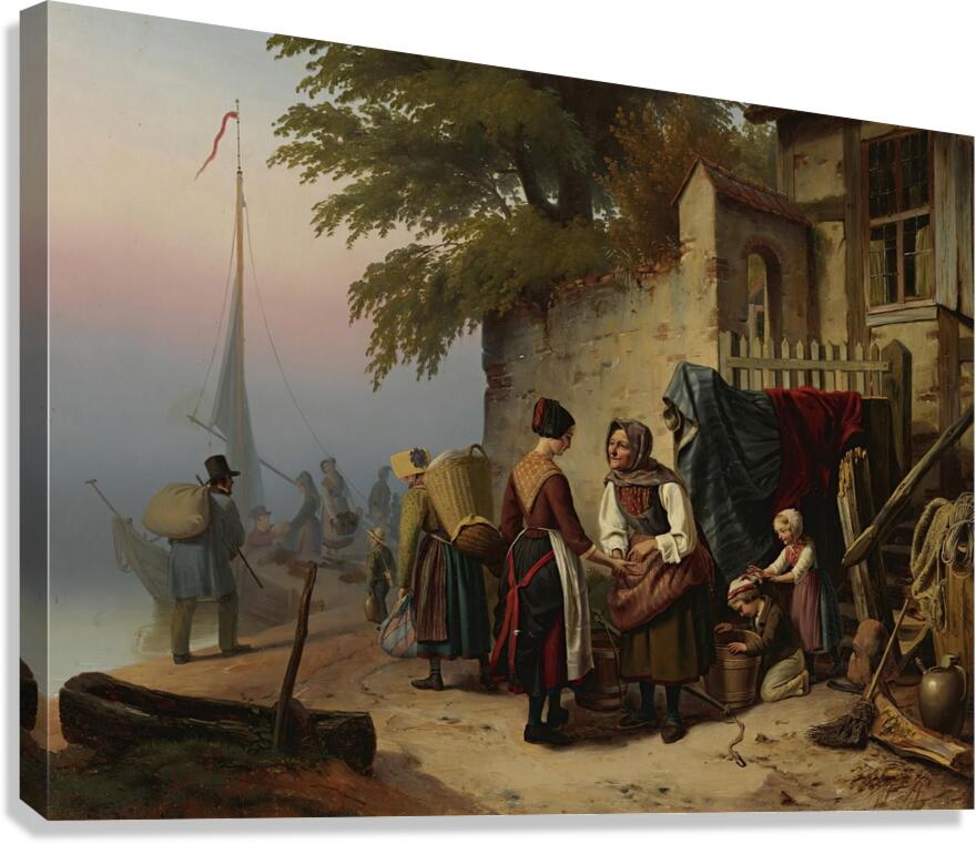 The Fortune Teller [1843] by Christian Grothe [–1849] Canvas Print