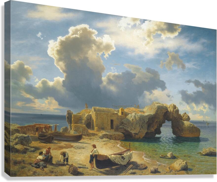 Capri [1864] by August Leu [1818–1897] Canvas Print