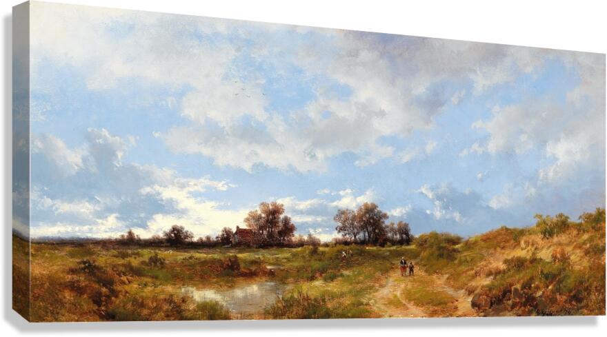 Open Landscape by Remigius Adrianus van Haanen [1812–1894] Canvas Print