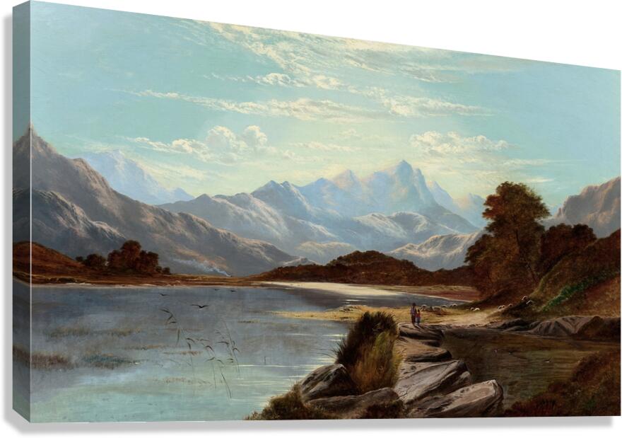 Devoke Water. Cumberland [1886] by Alfred de Bréanski [1852–1928] Canvas Print