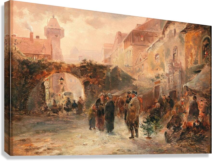 At Christmas Time by Emil Barbarini [1855–1933] Canvas Print