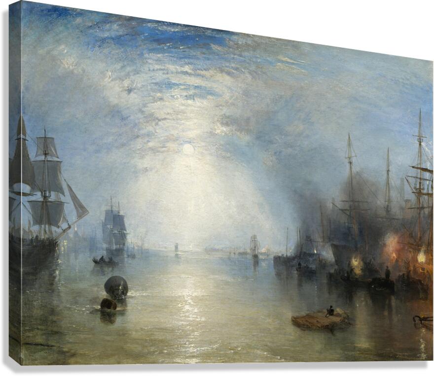 Keelmen Heaving in Coals by Moonlight [1835] by Joseph Mallord William Turner [1775–1851] Canvas Print