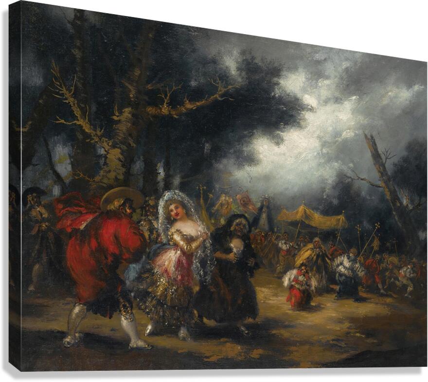 La Procesión [The Procession] by Eugenio Lucas Villamil [1858–1918] Canvas Print