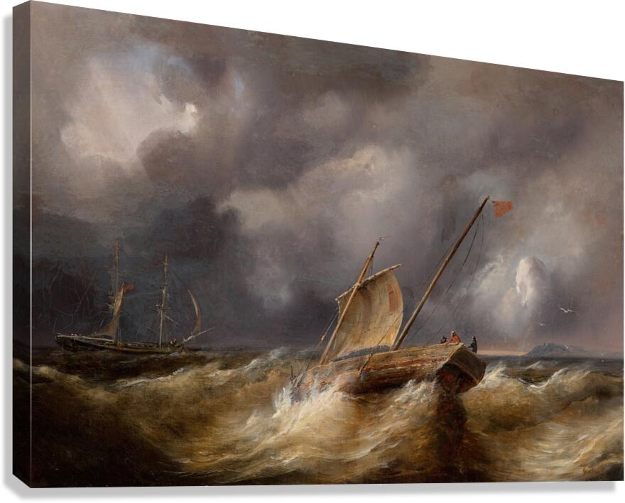 La tempête by Théodore Gudin [1802–1880] Canvas Print