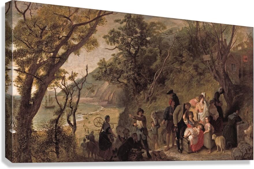 The deserted village [1857] by Joseph Severn [1793–1879] Canvas Print