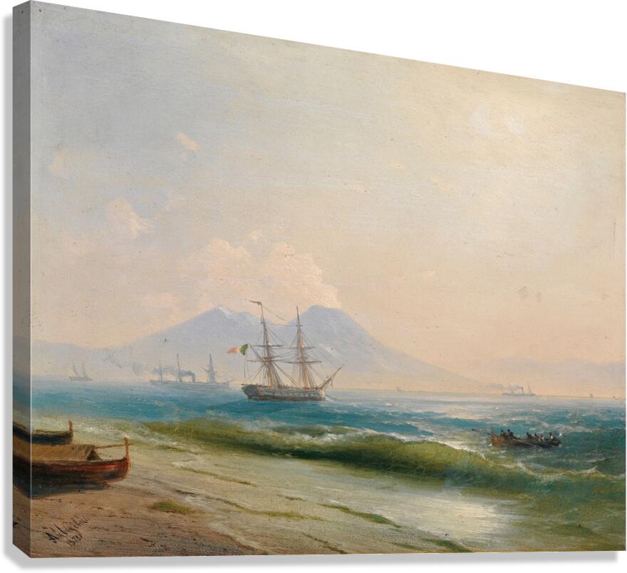 View Of  Mount Vesuvius [1878] by Ivan Konstantinovich Aivazovsky [1817–1900] Canvas Print