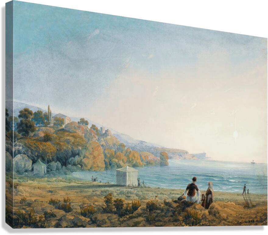 Seven Views Of Miskhor In The Crimea Vii [1841–1842] by Carlo Bossoli [1815–1884] Canvas Print