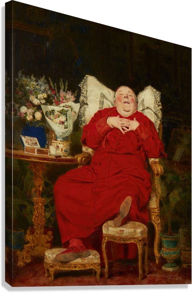 A happy birthday [1892] by Antonio Casanova y Estorach [1847–1896] Canvas Print