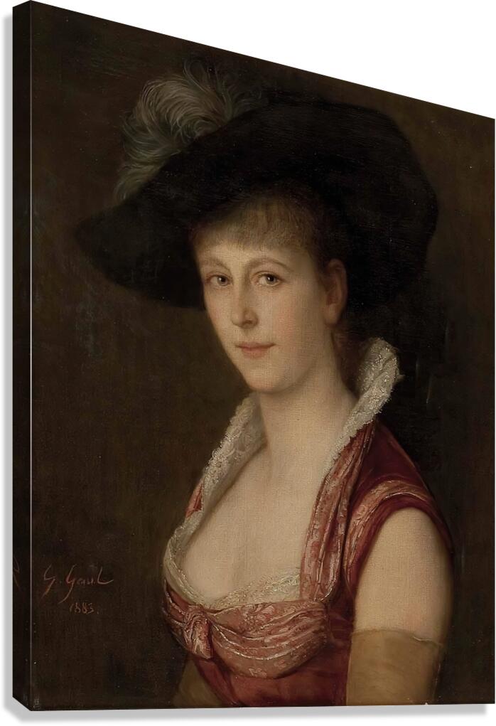 Portrait Bertha Linda [1883] by Gustav Gaul [1836–1888] Canvas Print