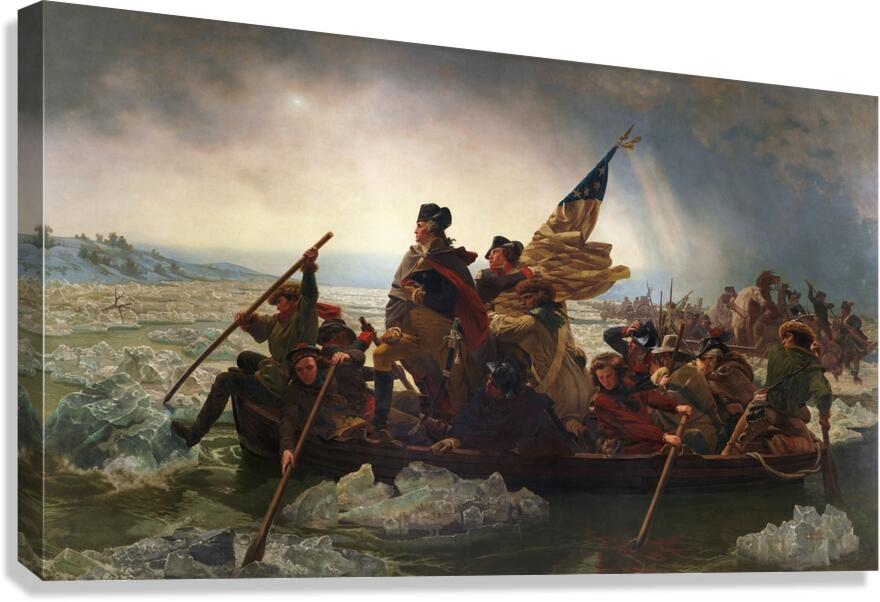 Washington Crossing the Delaware [1851] by Emanuel Gottlieb Leutze [1816–1868] Canvas Print