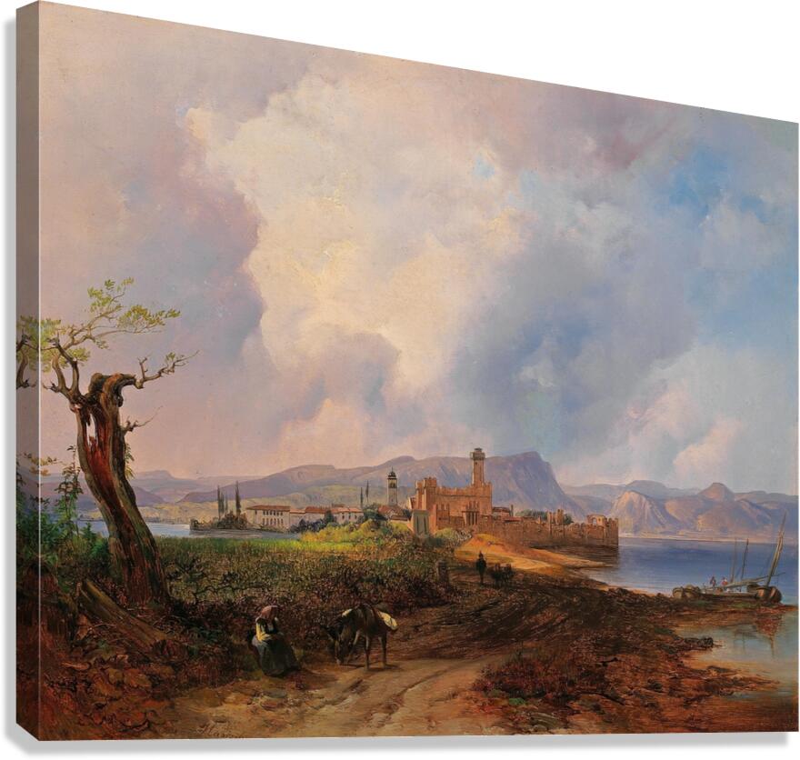 Sirmione by Anton Hansch [1813–1876] Canvas Print