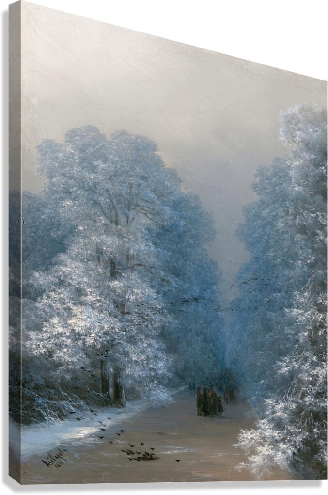 Winter Landscape [1876] by Ivan Konstantinovich Aivazovsky [1817–1900] Canvas Print