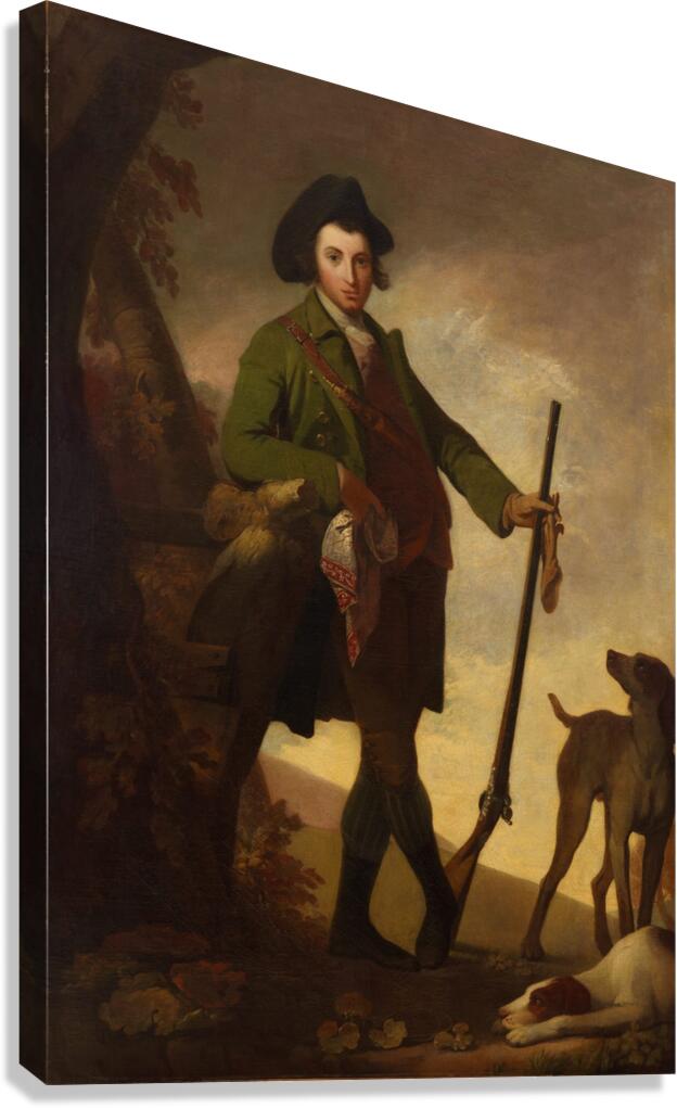 The young sportsman [1766] by Robert Pine [1730–1788] Canvas Print