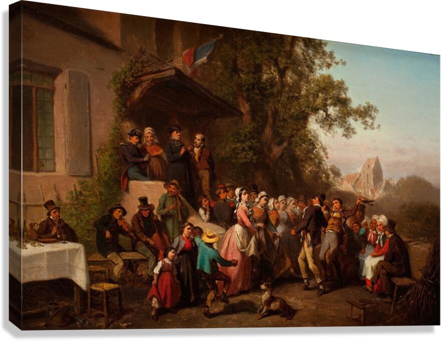 The Reception by Ferdinand Maröhn [1839–1865] Canvas Print
