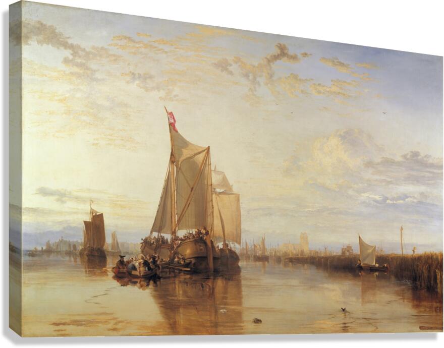 Dort or Dordrecht– The Dort Packet–Boat from Rotterdam Becalmed [1818] by Joseph Mallord William Turner [1775–1851] Canvas Print