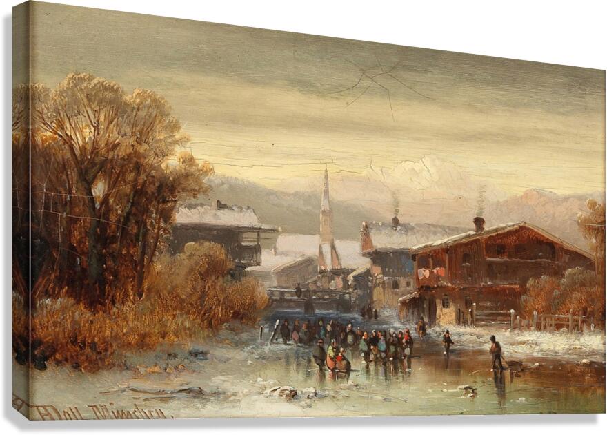 View Of Hardt On Lake Constance by Anton Doll [1826–1887] Canvas Print