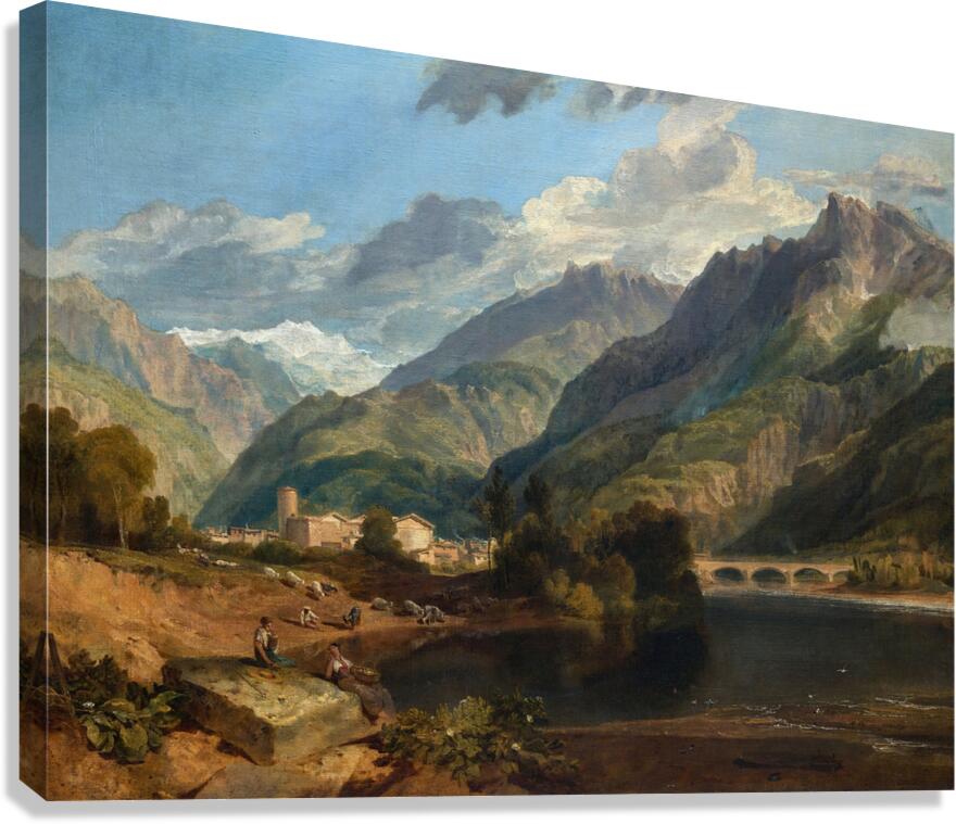 Bonneville. Savoy [1803] by Joseph Mallord William Turner [1775–1851] Canvas Print