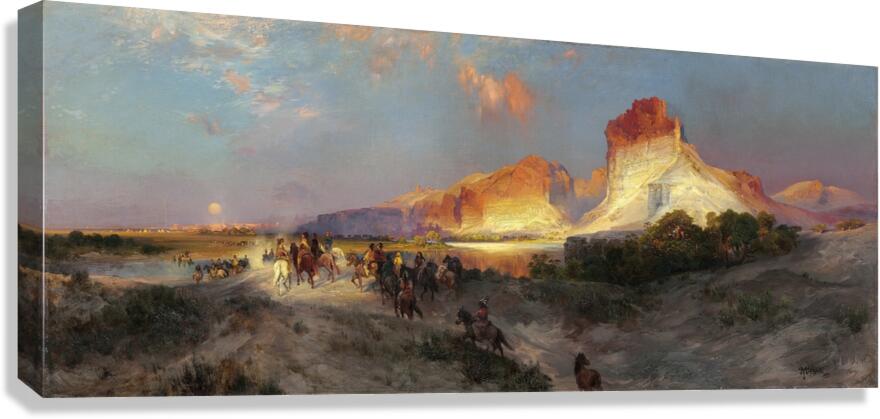 Green River Cliffs [Wyoming 1881] by Thomas Moran [1837–1926] Canvas Print