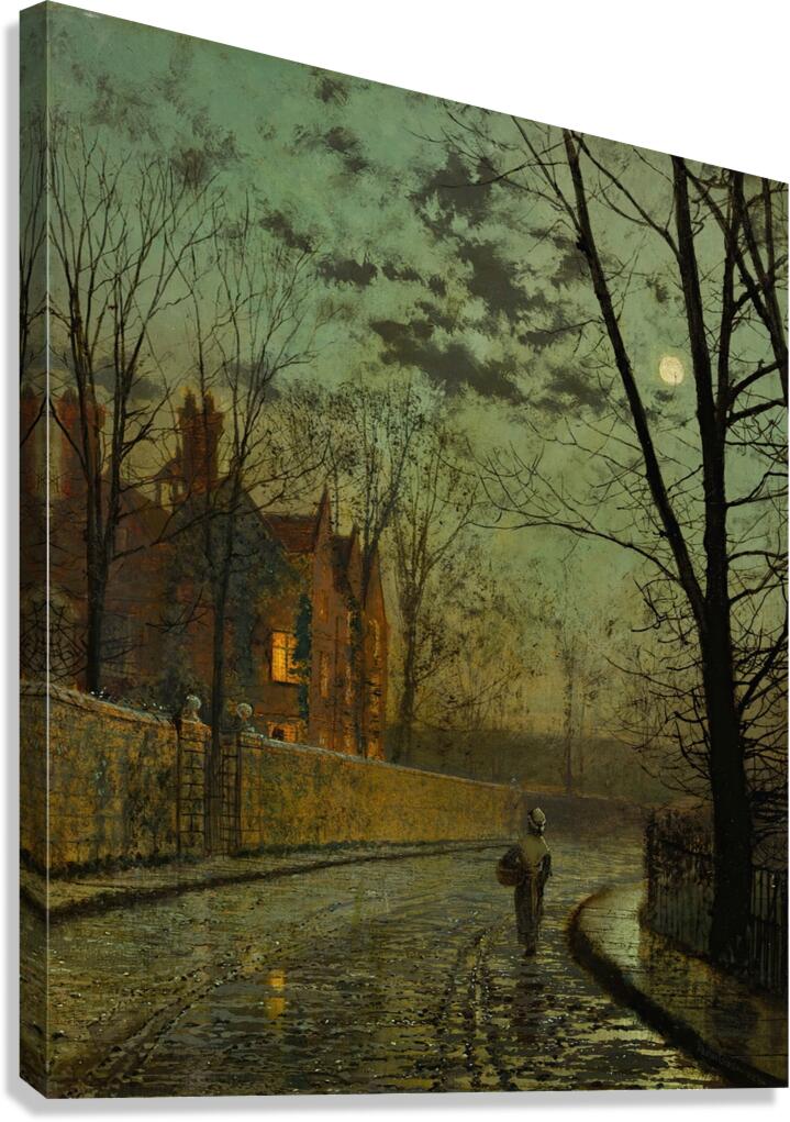After The Shower by John Atkinson Grimshaw [1836–1893] Canvas Print