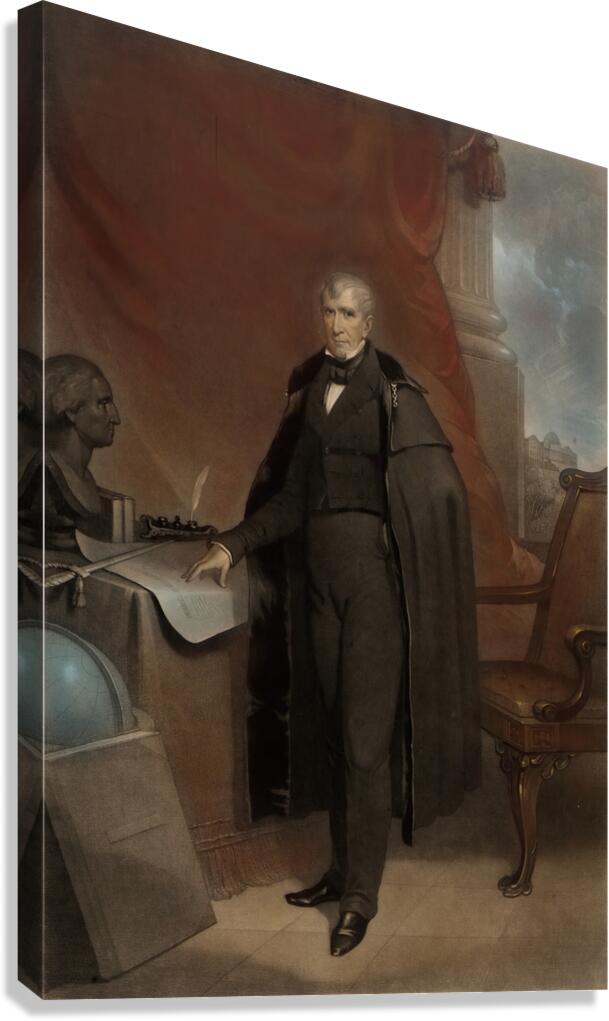 William Henry Harrison [1808–1897] by John Sartain [1808–1897] Canvas Print