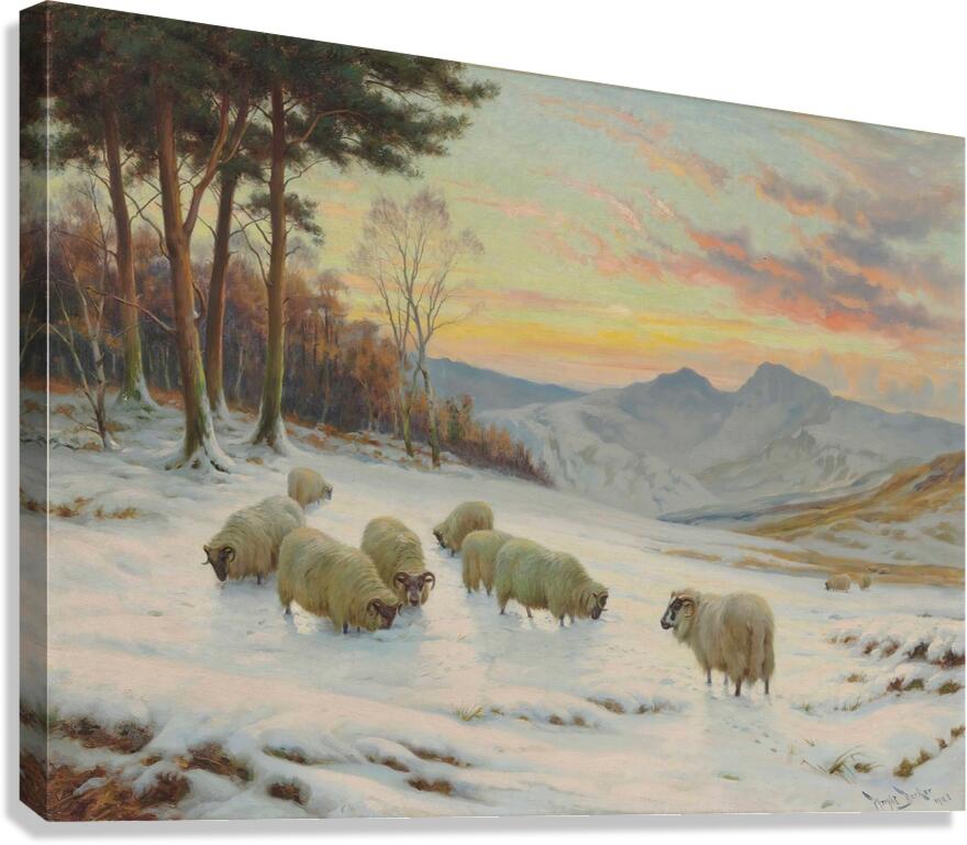 A winter’s evening [1923] by Wright Barker [1864–1941] Canvas Print