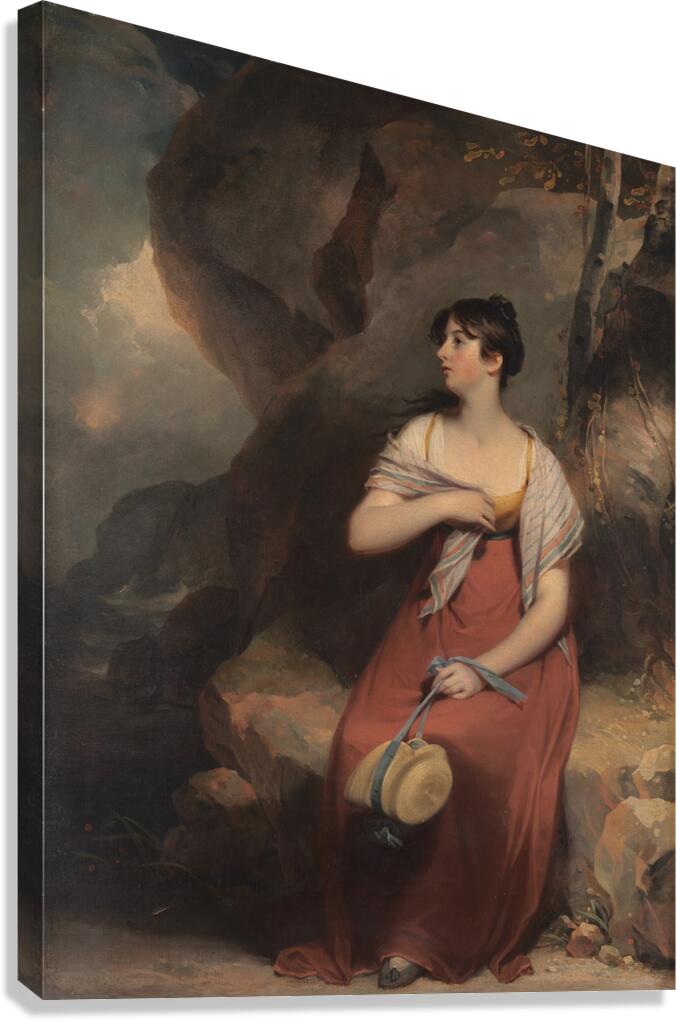 A Woman in a Landscape by Martin Archer Shee [1769–1850] Canvas Print