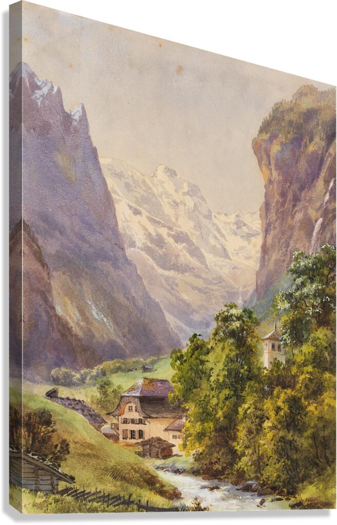 Lauterbrunnen [Schweiz] [Ca. 1880–90] by Edward Theodore Compton [1849–1921] Canvas Print