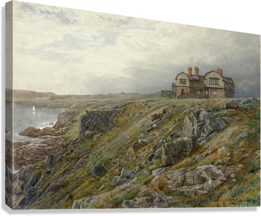 Graycliff. The Artist’s Home. Newport. Rhode Island [1882] by William Trost Richards [1833–1905] Canvas Print