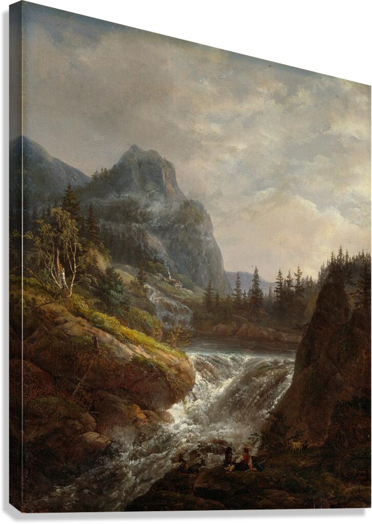 Norwegian Landscape [1822] by Johan Christian Dahl [1788–1857] Canvas Print