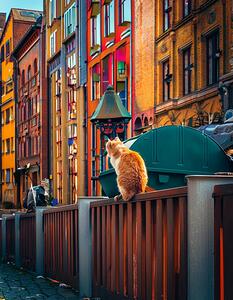 Cat Sitting On Fence