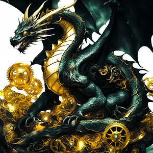 Green Gold Dragon