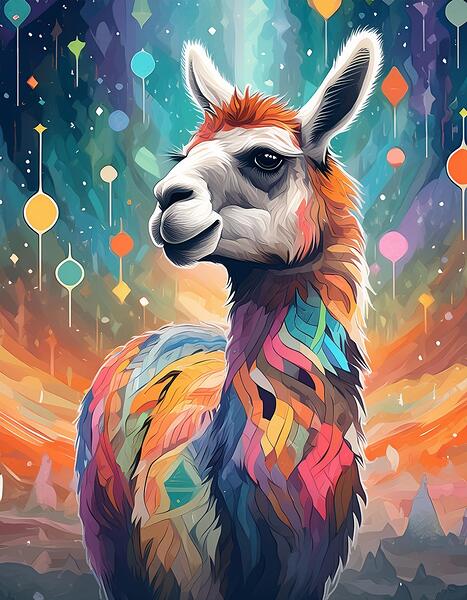 Color Me Lama Print