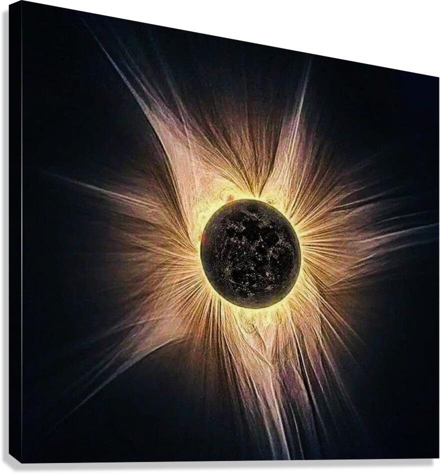 Moon Covers Sun Canvas Print