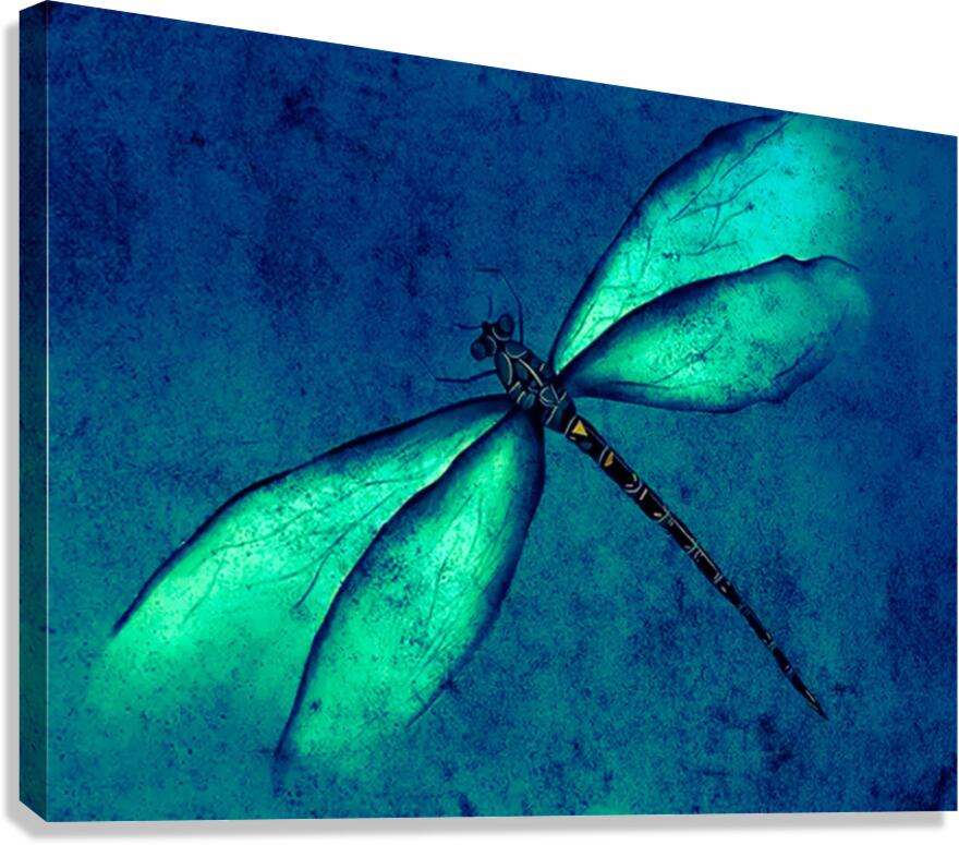 Green Dragonfly Canvas Print