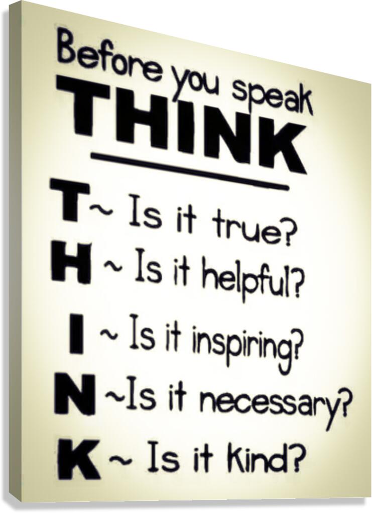 THINK Canvas Print
