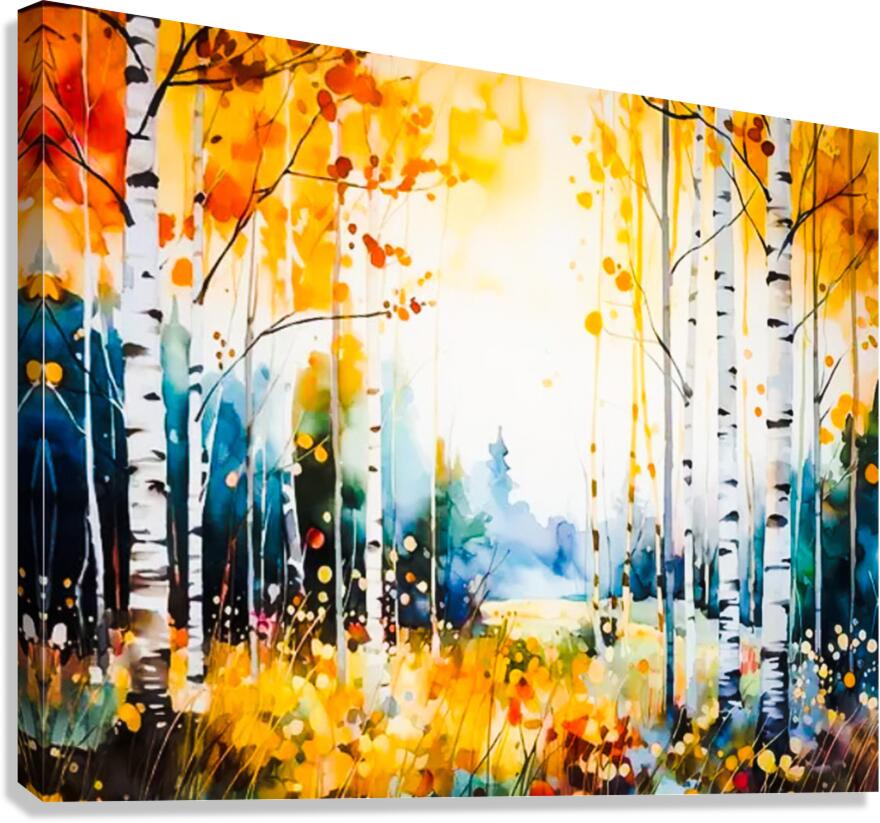 White Tree Forrest Canvas Print