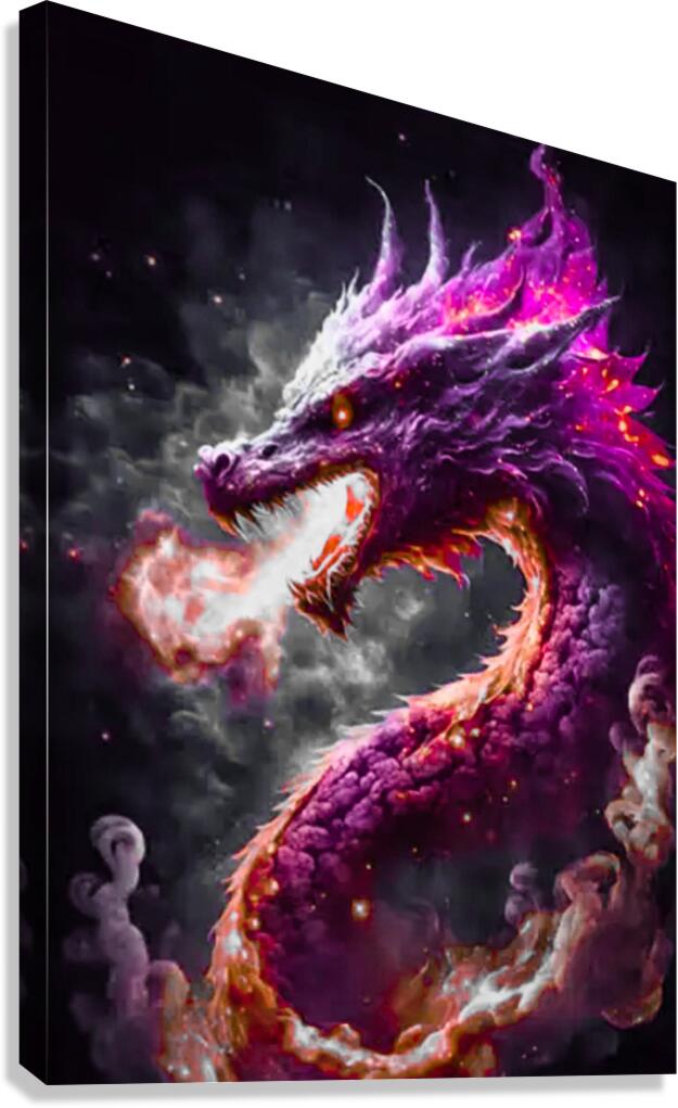 Pink Dragon Canvas Print