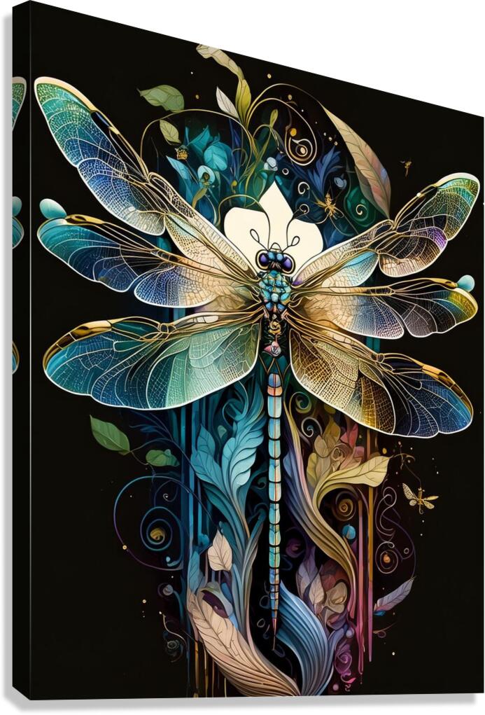 With A Dragonfly Canvas Print