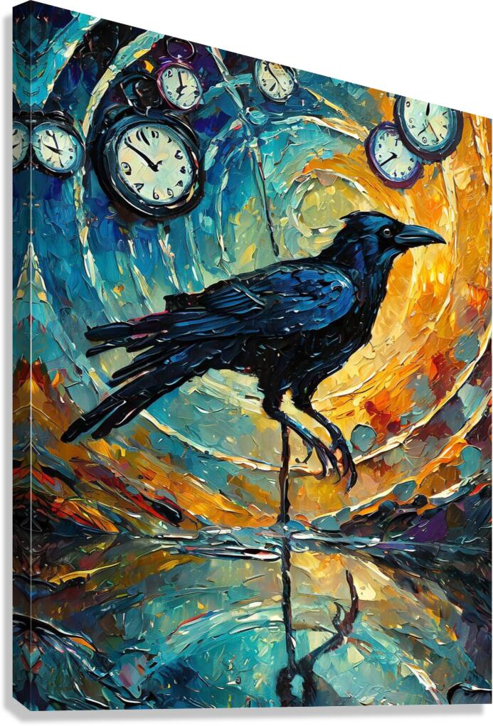 Raven Time Canvas Print