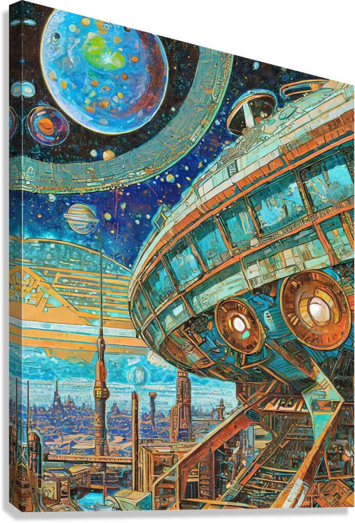 Space Ship Canvas Print