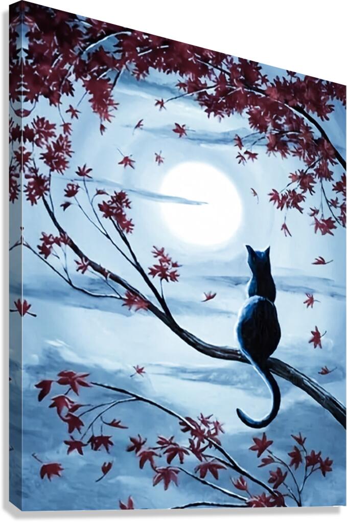 Moon Cat Canvas Print