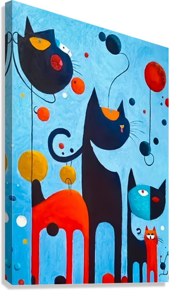 Ballon Cat Canvas Print