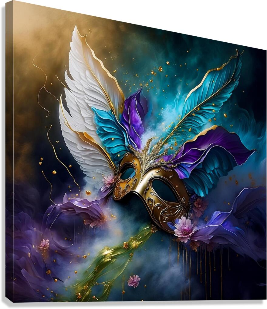 Feather Mask Canvas Print