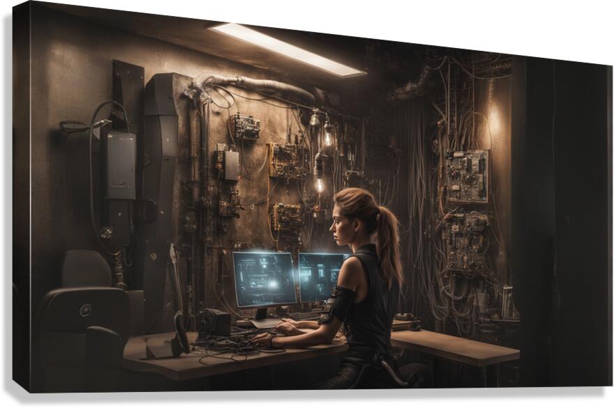 Cyber Lab Canvas Print