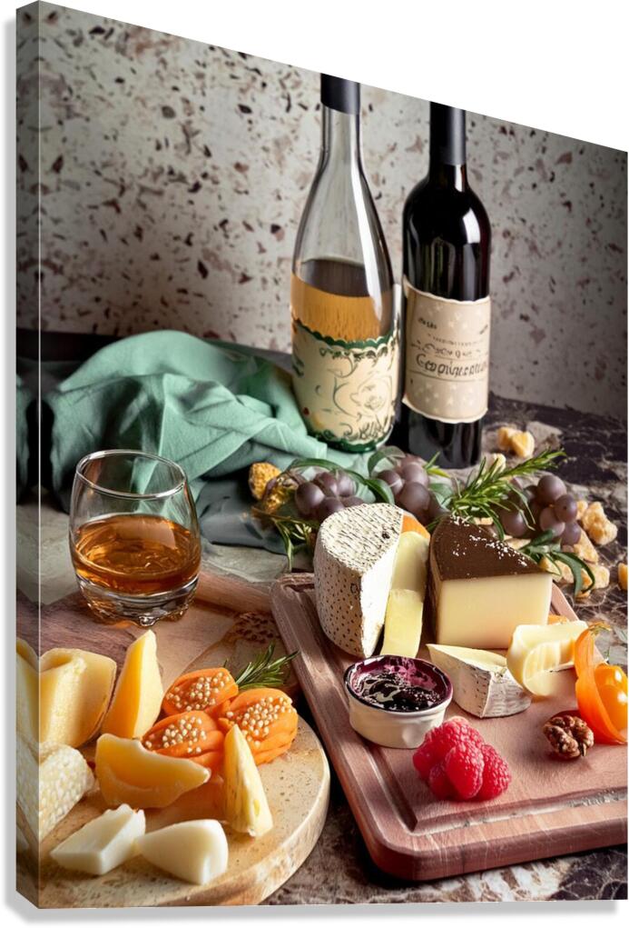Wine & Cheese Canvas Print