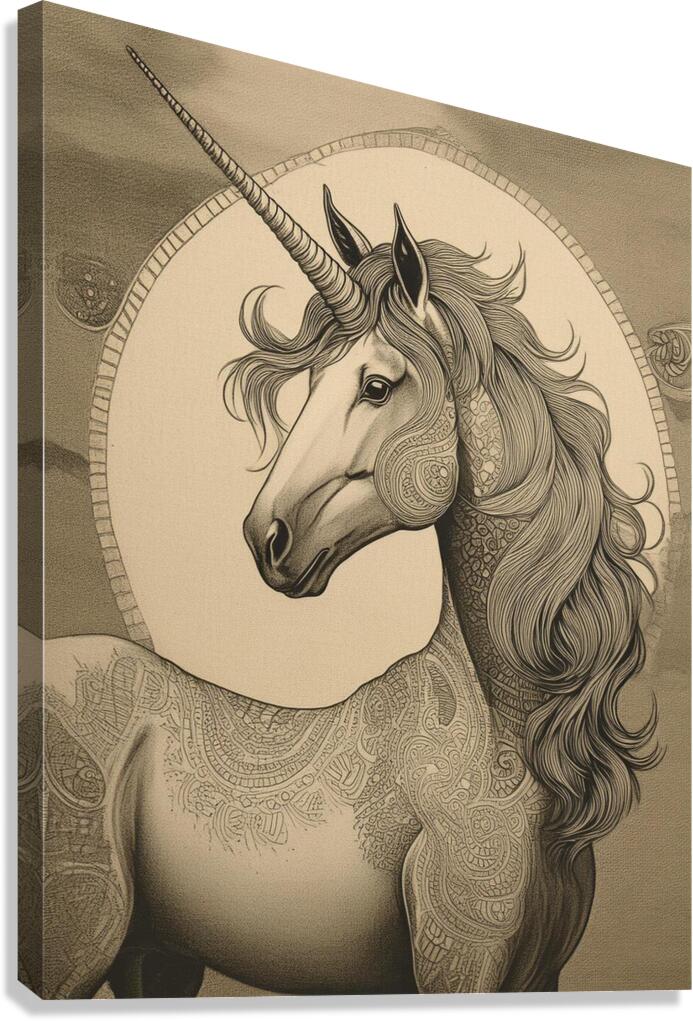 Unicorn Moon Canvas Print