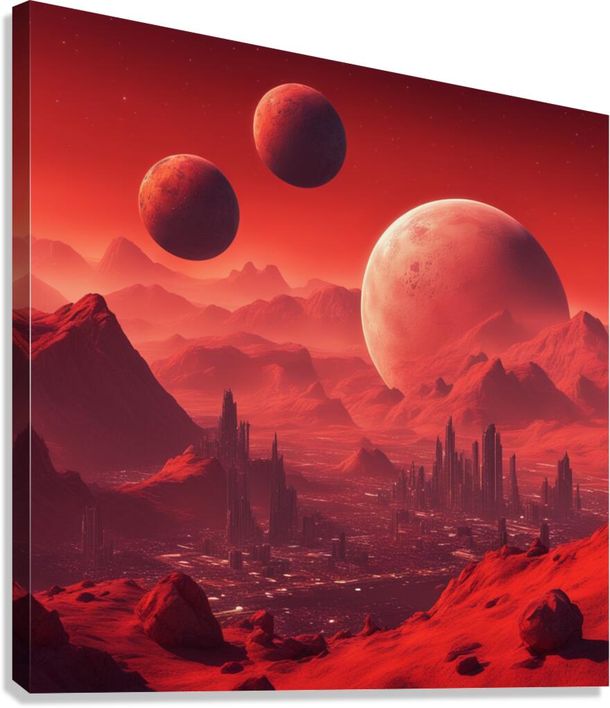 Red Moon Canvas Print