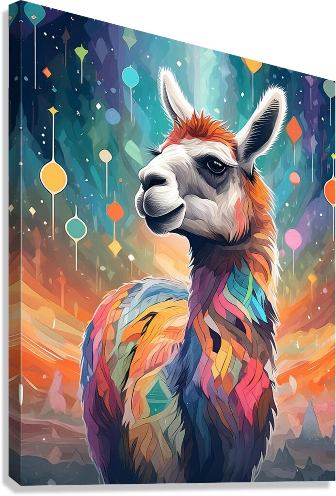Color Me Lama Canvas Print