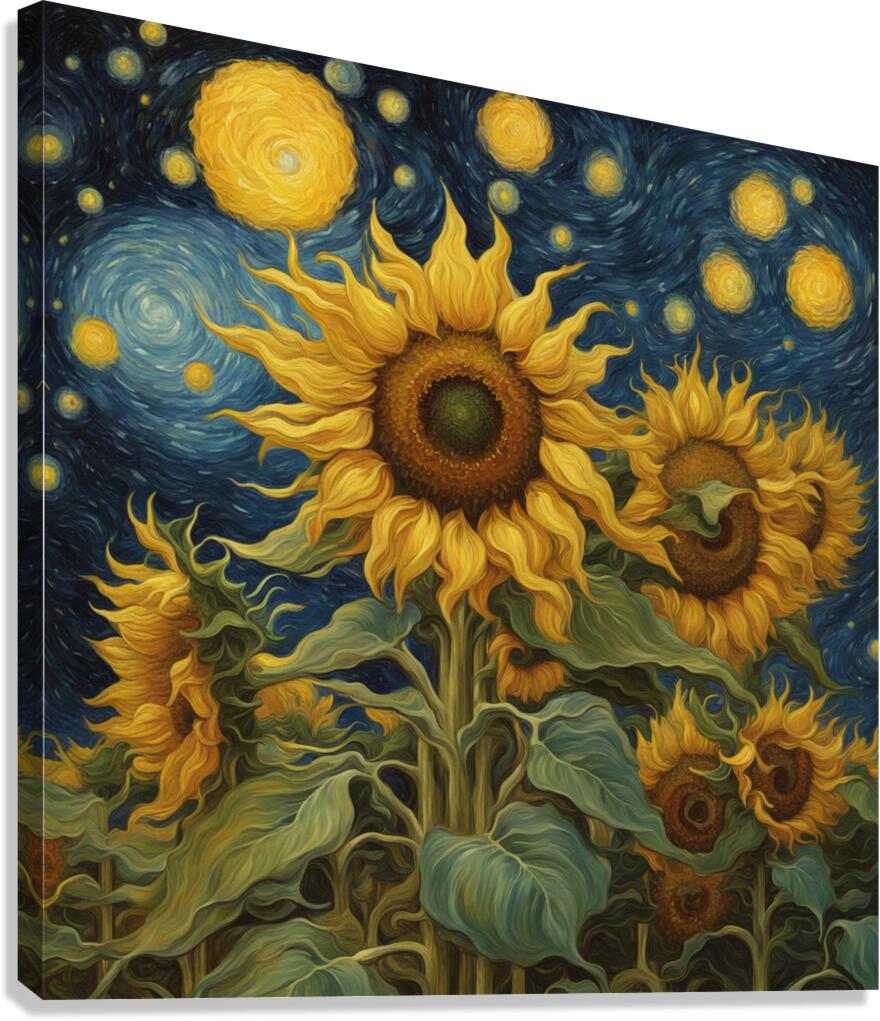 Starry Sunflower Canvas Print
