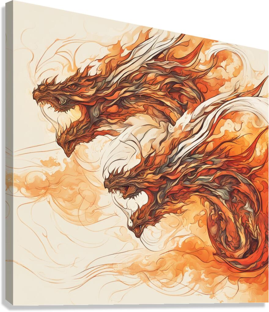Dragon Fight Canvas Print